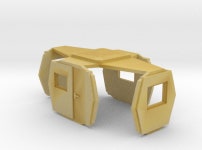 Majorette 223, V2.3 Walls (G6MSTNVPU) by owl_express Majorette 223, V2.3 Walls by owl_express on Shapeways