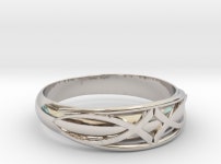 Size 7 L Ring (L2UNYT335) by 3DbySab Size 7 L Ring  by 3DbySab on Shapeways