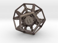 Chained die 12-sided (ZS3C2RCR7) by jvo Chained die 12-sided by jvo on Shapeways