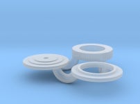 1/43 Small 8 In Round Air Cleaner (F3PEVE8SE) by tdr_innovations 1/43 Small 8 In Round Air Cleaner by tdr_innovations on Shapeways