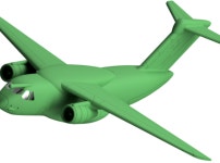 022D EMBRAER KC-390 1/200 (42AUT9DNZ) by glehn 022D EMBRAER KC-390 1/200 by glehn on Shapeways