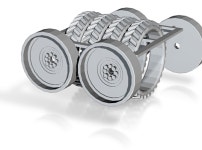 1/64 54in Tire And Rim set of 4 (46GRVH9A5) by FTLOT 1/64 54in Tire And Rim set of 4 by FTLOT on Shapeways