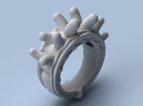 Sticky Fingers - Size 12 (21.49 mm) (CLQXU7ASS) by Ethan_Chodos Sticky Fingers - Size 12 (21.49 mm) by Ethan_Chodos on Shapeways