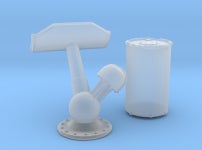 1/192 USN K-Gun w/ 300lb Depth Charge (LLQSGRDNZ) by diStefan 1/192 USN K-Gun w/ 300lb Depth Charge by diStefan on Shapeways