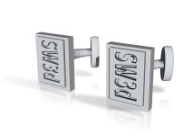 Custom cufflink nr.18 (SMANXRMY6) by byShapeways Custom cufflink nr.18 by byShapeways on Shapeways