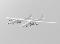 Model 351 Stratolaunch 1/1250 (H9XD647AN) by giorgios_planes Model 351 Stratolaunch 1/1250 by giorgios_planes on Shapeways