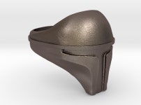 Mandalorian helmet ring (CSCGCS2N5) by Andycad1 Mandalorian helmet ring by Andycad1 on Shapeways