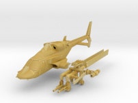 030B Modified Bell 222 1/144 With Weapons (BU4YTZ9E2) by glehn 030B Modified Bell 222 1/144 With Weapons by glehn on Shapeways
