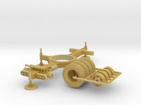 radar Fan song E 1/87 - undercarriage (93BJB7W3W) by Keymaker radar Fan song E 1/87 - undercarriage  by Keymaker on Shapeways