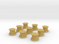 1/192 USSS BB59 Capstan set x9 (V7ARGGL69) by diStefan 1/192 USSS BB59 Capstan set x9 by diStefan on Shapeways