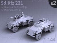 Sd.Kfz 221 (2 pack) (UG4MRVGJ2) by Steven3D Sd.Kfz 221 (2 pack) by Steven3D on Shapeways