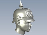 1/64 scale figure heads w pickelhaube helmets x 6 (7K9FTCA2R) by Anyuta3D 1/64 scale figure heads w pickelhaube helmets x 6 by... 