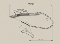 X3s Classic L=100mm (3 15/16 inches) (R2BLC9TGG) by pedro69 X3s Classic L=100mm (3 15/16 inches) by pedro69 on Shapeways