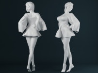 Skirt Girl-002 scale 1/24 (MK5Y7JZWN) by xiaoxunyue2014 Skirt Girl-002 scale 1/24 by xiaoxunyue2014 on Shapeways