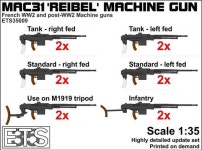 ETS35009 Reibel Machine Gun - 6 types, 2 of each (GUTAVUZR9) by ETS35 ETS35009 Reibel Machine Gun - 6 types, 2 of each by ETS35... 