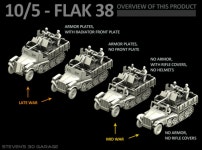 Sd.Kfz 10/5  FLAK 38  (4 pack) (MZMVPJKZ6) by Steven3D Sd.Kfz 10/5  FLAK 38  (4 pack) by Steven3D on Shapeways