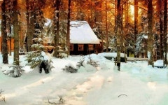 ID:700170 - Wallpaper Abyss  House in Winter Forest HD Wallpaper | Background Image | 2560x1600 | ID:700170