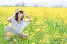 Woman sitting in a field of flowers with a cute basket and hat HD Wallpaper | Background Image | 2048x1367 | ID:966072... 