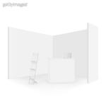 Expo booth for exhibition isolated on white background (1188196504) 일러스트, 무료 일러스트 - 게티이미지뱅크