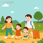 가족 일러스트 이미지 - 게티이미지뱅크