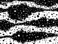 Abstract landscape ink hand drawn illustration. Black and white ink winter landscape with river. Minimalistic hand drawn (1389325344)... 