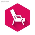 Set Big bed, Armchair, Pouf and Table lamp icon. Vector (1477584645) - 게티이미지뱅크