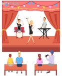 People dancing and having fun in nightclub. Men and women moving to beat of music at party (1473810169) - 게티이미지뱅크