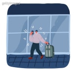 Vector illustration of Traveling tourists. Business trip concept. (1555162067) - 게티이미지뱅크