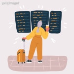 Vector illustration of Traveling tourists. Business trip concept. (1555162067) - 게티이미지뱅크