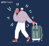 Vector illustration of Traveling tourists. Business trip concept. (1555162067) - 게티이미지뱅크