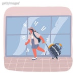 Vector illustration of Traveling tourists. Business trip concept. (1555162067) - 게티이미지뱅크