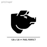 Beef pixel perfect linear icon (1485973592) - 게티이미지뱅크