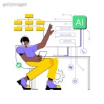 AI-Backed Knowledge Bases for Support abstract concept vector illustration. (2197575705) 일러스트, 무료 일러스트... 