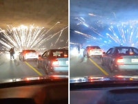 Fireworks Show Stops Traffic on the 5 Freeway