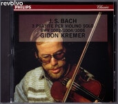 알라딘: [중고] Bach 3 Partite per Violino Solo BWV 1002,1004 & 1006 / Gidon Kremer [중고] Bach 3 Partite per Violino Solo BWV... 