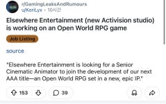 더쿠 - 엘스웨어 엔터테인먼트 (엑티비전 산하) - 새 오픈월드 RPG 개발중