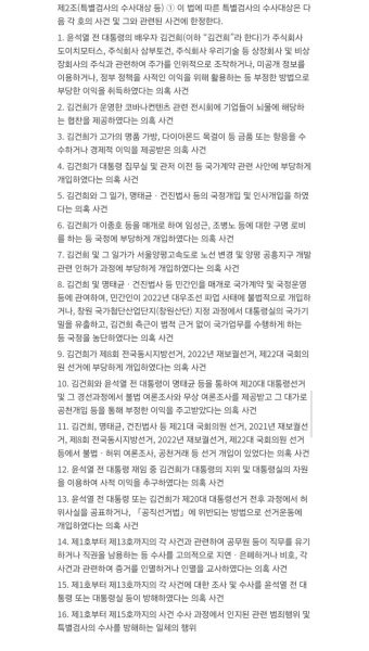 더쿠 - 김건희 특검 수사범위 떴다!