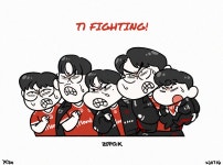 더쿠 - 대만 티원팬 팬아트(짱구?)