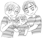 더쿠 - sd장인덬이 그려준 재경이 지헌이 지니 봐줘 ♡