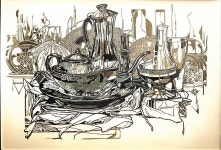 Intricate Still Life of Metallic Teapots and Serving Ware | Deep Dream Generator Tea Set Still Life Composition | Deep Dream... 