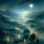 Mystical Moonlit Waterscape | Deep Dream Generator
