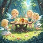 Fairies in a Forest Clearing Enjoying a Feast | Deep Dream Generator Friday 16nd August | Deep Dream Generator