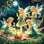 Fairies Picnic in a Moonlit Forest Setting | Deep Dream Generator Friday 31nd May | Deep Dream Generator