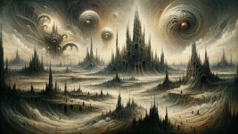 Surreal Otherworldly Landscape with Cosmic Elements | Deep Dream Generator unexpected purge | Deep Dream Generator