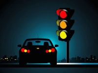 Sleek Car Silhouette at Night with Traffic Lights | Deep Dream Generator Urban Night: Car at a Traffic Light | Deep Dream Generator