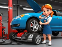 Young Mechanic in Garage with Blue Car and Tools | Deep Dream Generator Cheerful Mechanic in Action at the Garage | Deep Dream... 