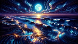 Surreal Digital Art of Ocean Waves and Night Sky | Deep Dream Generator Surreal Digital Art of Ocean Waves and Night Sky