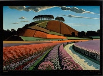Vibrant Landscape with Colorful Tulip Fields and Hills | Deep Dream Generator Tump | Deep Dream Generator
