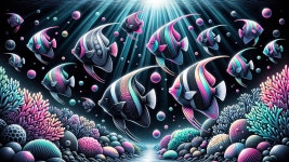Vibrant Underwater Scene with Colorful Fish and Coral | Deep Dream Generator Deep 1743 | Deep Dream Generator