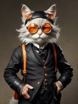 Stylish Anthropomorphic Cat in Tailored Suit and Glasses | Deep Dream Generator - Mr. G. Oggles -  | Deep Dream Generator